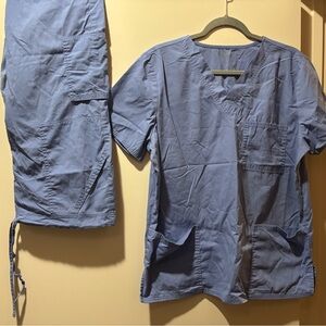 Women’s  Blue Scrub Shirt and pants